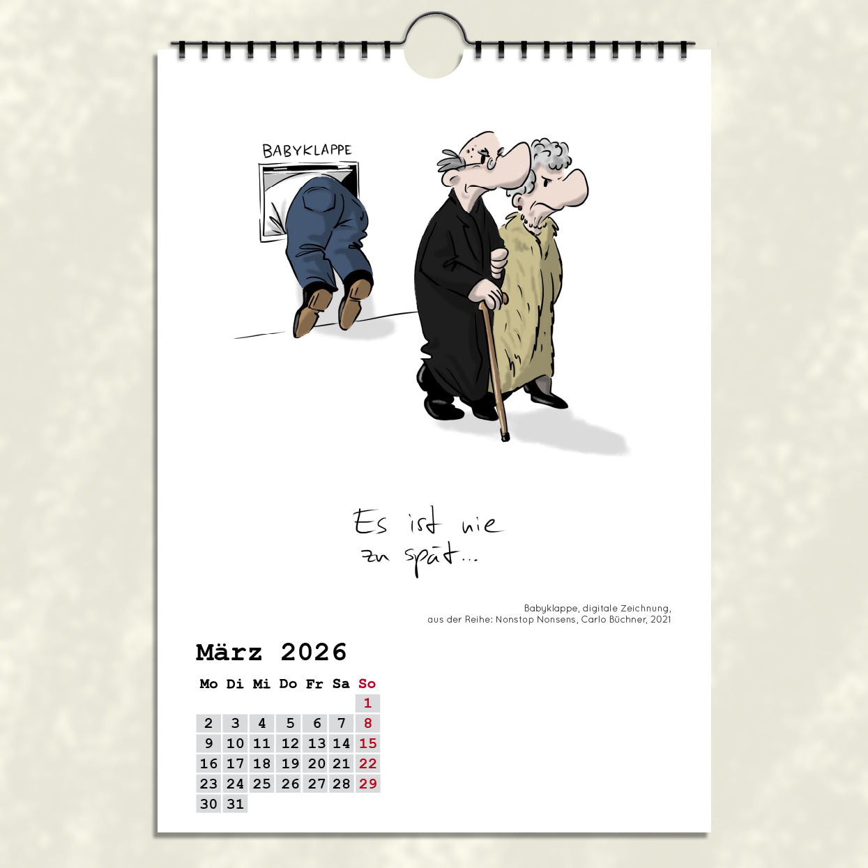 PACKAGE | Carlo Büchner | Best Of Paintings & Cartoons | Kalender 2026