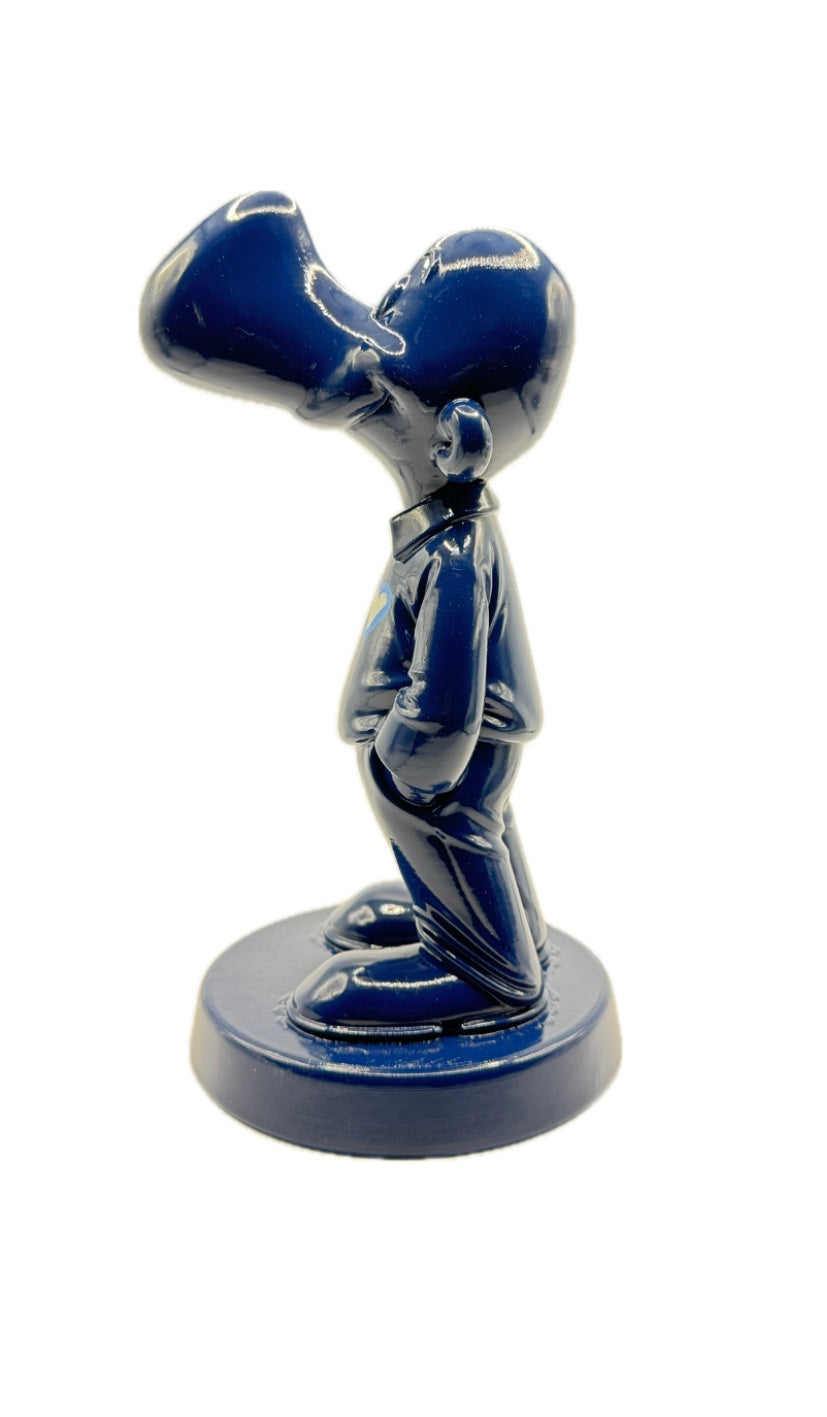 Ray Skulptur - Blau mit Herz