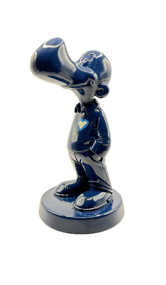 Ray Skulptur - Blau mit Herz